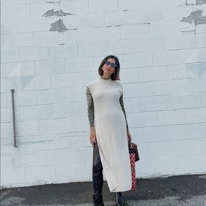 Long knit sweater with slits size xs-small